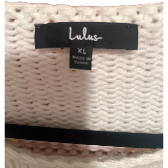 Lulus White & Pink Stripe Acrylic Knit Sweater XL NWOT‎ - Picture 4 of 9